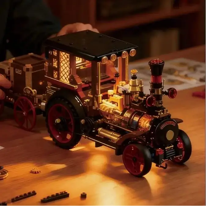 Lego MOC Mechanical Vintage Steam Car