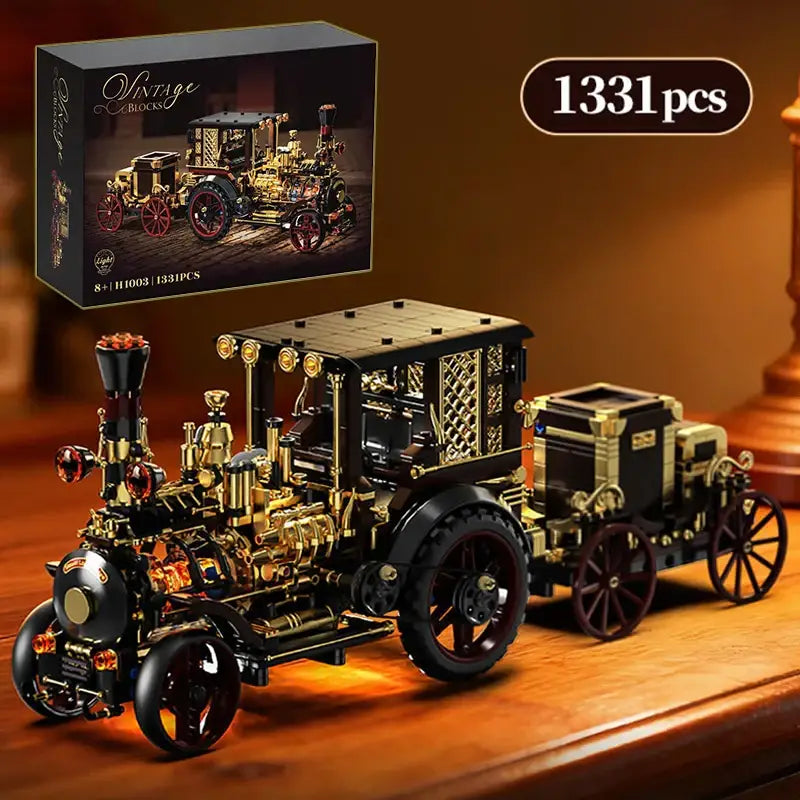 Lego MOC Mechanical Vintage Steam Car