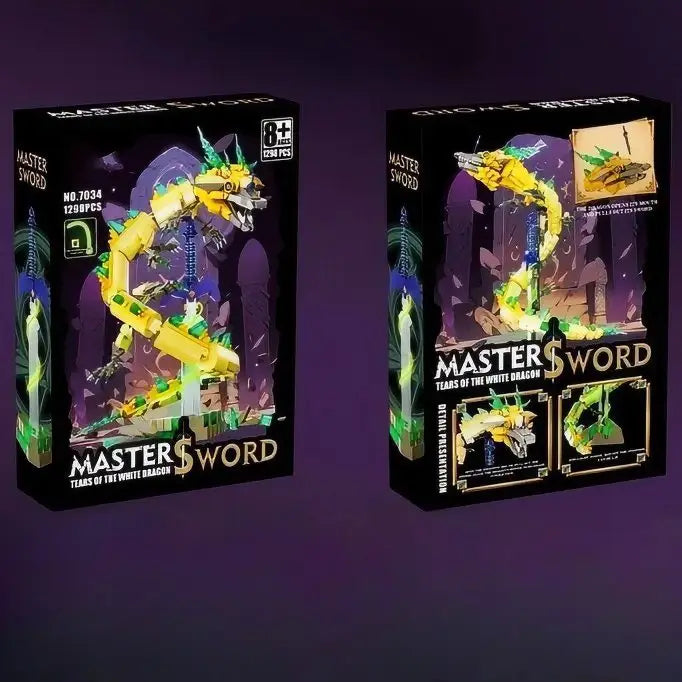 Lego MOC Zelda Master Sword with Dragon