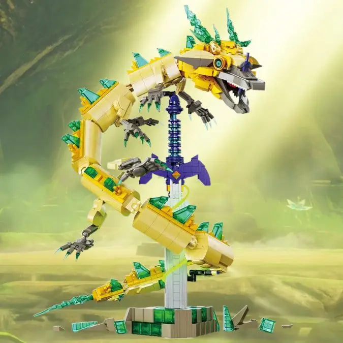 Lego MOC Zelda Master Sword with Dragon