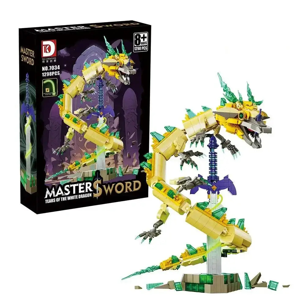 Lego MOC Zelda Master Sword with Dragon
