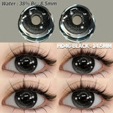 Lentilles colorées halloween hd46 noir 14,5mm design nuit étoilée 38 pour cent eau courbe 8,5mm confortable