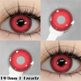 Lentilles halloween couleurs nebula vibrant rouge avec centre noir pour usage quotidien contact colorées eyeshare