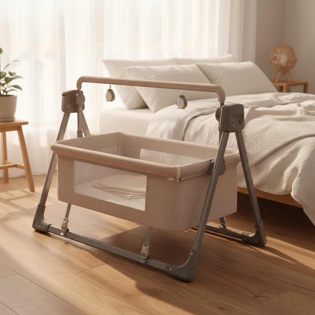 Beige Co-Sleeper Bassinet