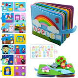Livre pour bebe en tissu | Livre en tissu bébé Montessori 3D™