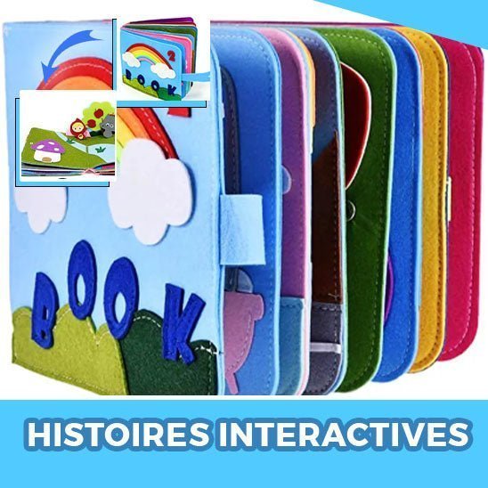 Livre pour bebe en tissu | Livre en tissu bébé Montessori 3D™