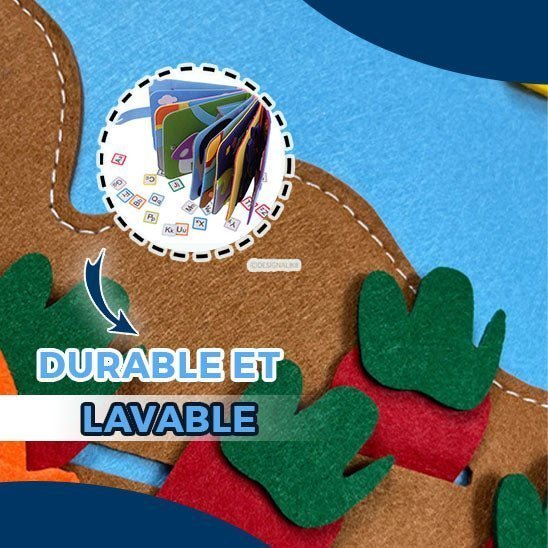 Livre pour bebe en tissu | Livre en tissu bébé Montessori 3D™