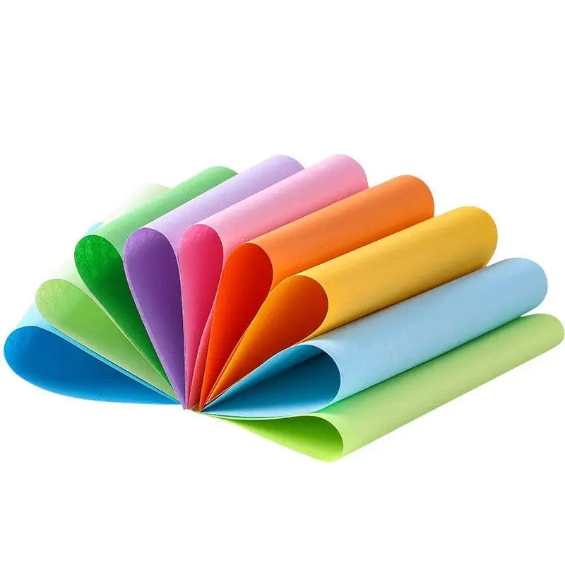 Lot 100 Origami Paper Square Double-Sided Solid Color