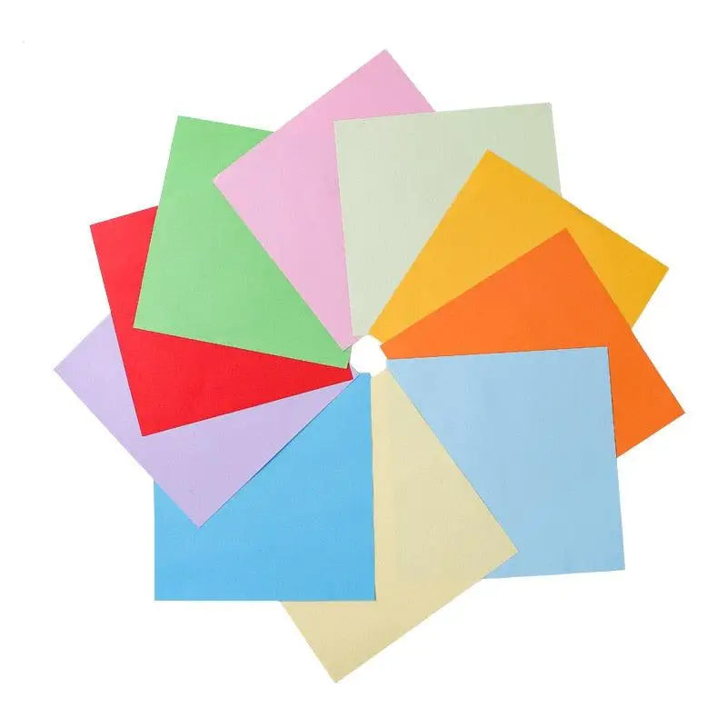 Lot 100 Origami Paper Square Double-Sided Solid Color