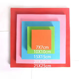 Lot 100 Origami Paper Square Double-Sided Solid Color