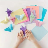 Lot 100 Origami Paper Square Double-Sided Solid Color
