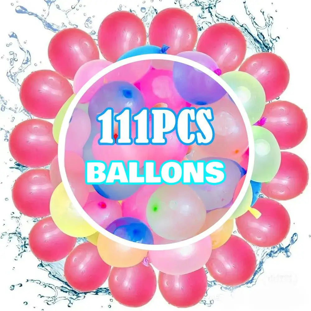 Un assortiment vibrant de 111 ballons bombe à eau multicolores pour jeu et amusement en extérieur