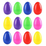 Lot 24 œufs de Pâques couleurs avec 12 œufs en plastique brillant multicolores mix matière pour décoration pâques couleurs œufs