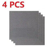 Lot de 4 plaques lego 32x32 gris texturé pour construction moc durable et polyvalente