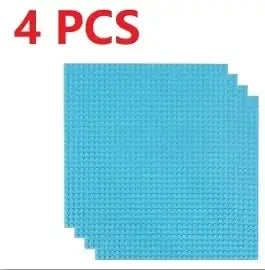 Lot 4 plaques lego moc bleues texturées en silicone plaques lego 32x32 souples et durables