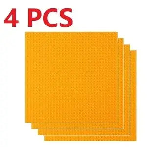 Lot 4 plaques lego moc jaune vif plaques lego 32x32 adhésives texturées carrées
