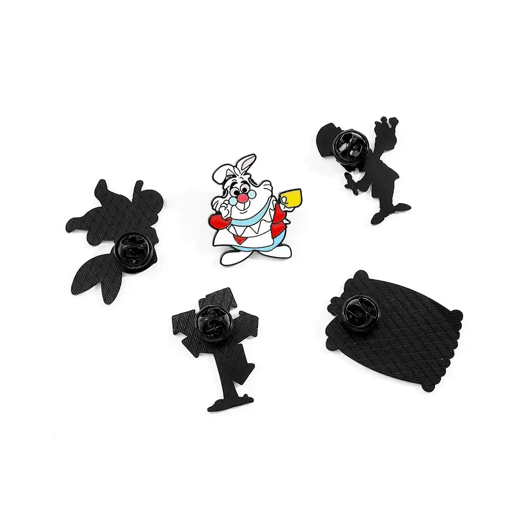 Lot of 5 Alice in Wonderland Pin Badges