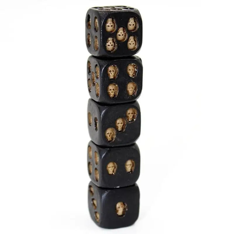 Lot of 5 Halloween Skull Dice