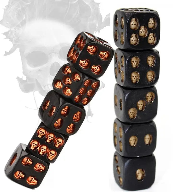 Lot of 5 Halloween Skull Dice