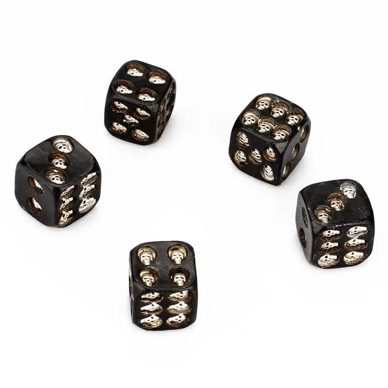 Lot of 5 Halloween Skull Dice