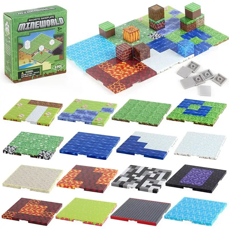 Lot of 6 Minecraft Magnetic Plates