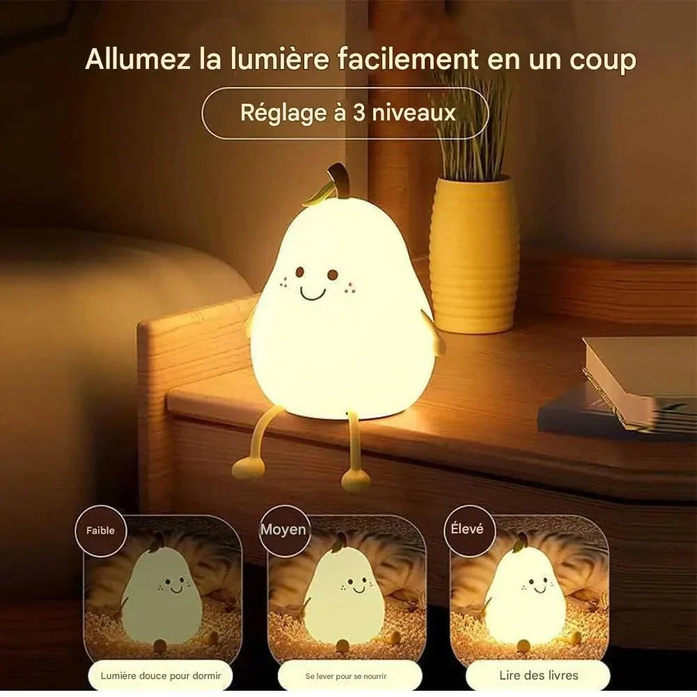 LumiBaby™-Veilleuse Poire Rechargeable - 7 Couleurs