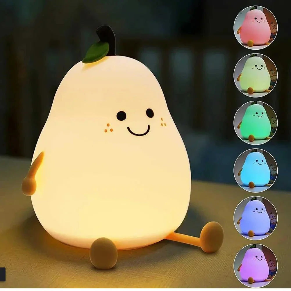 LumiBaby™-Veilleuse Poire Rechargeable - 7 Couleurs - Bébé Ange 