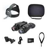 Lunette vision nocturne hd 36mp noire avec boutons de contrôle et mise au point ajustable pour images stéréoscopiques en lumière infrarouge