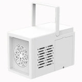 Machine à bulles automatique blanc en plastique avec poignée et grille circulaire pour un flux continu et ambiance féérique
