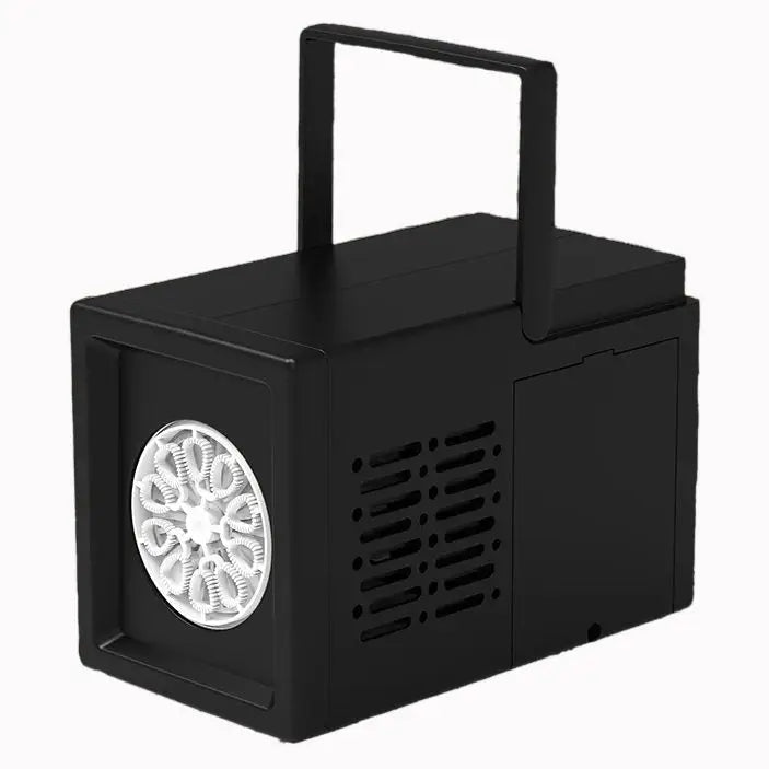 Machine à bulles automatique avec flux continu led noir à lentille spiralée pour une ambiance féérique fêtes