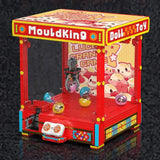 Machine à pince rouge et jaune en briques télécommandée avec poupées en peluche cartoon pour déguisement carnaval