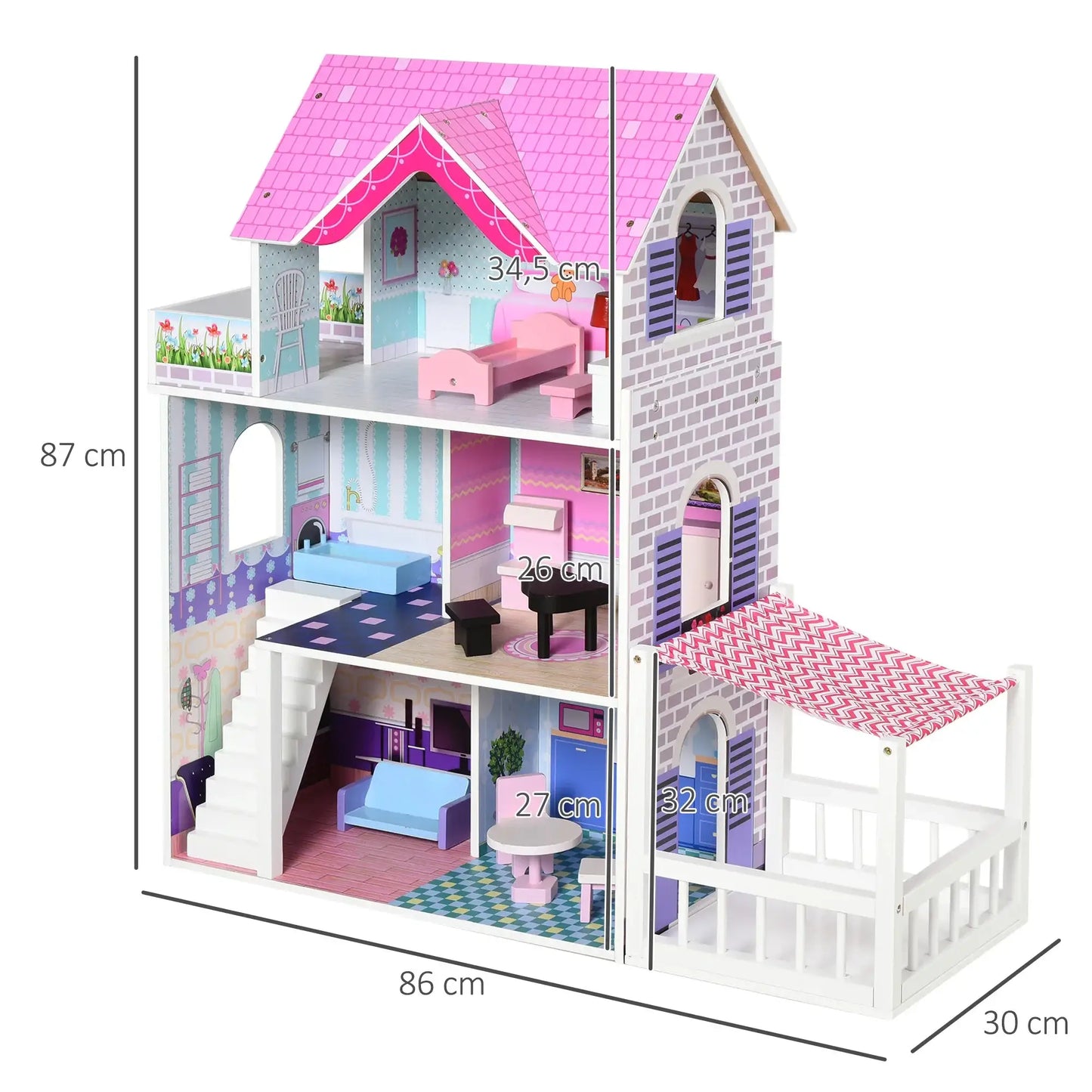 3-storey dollhouse