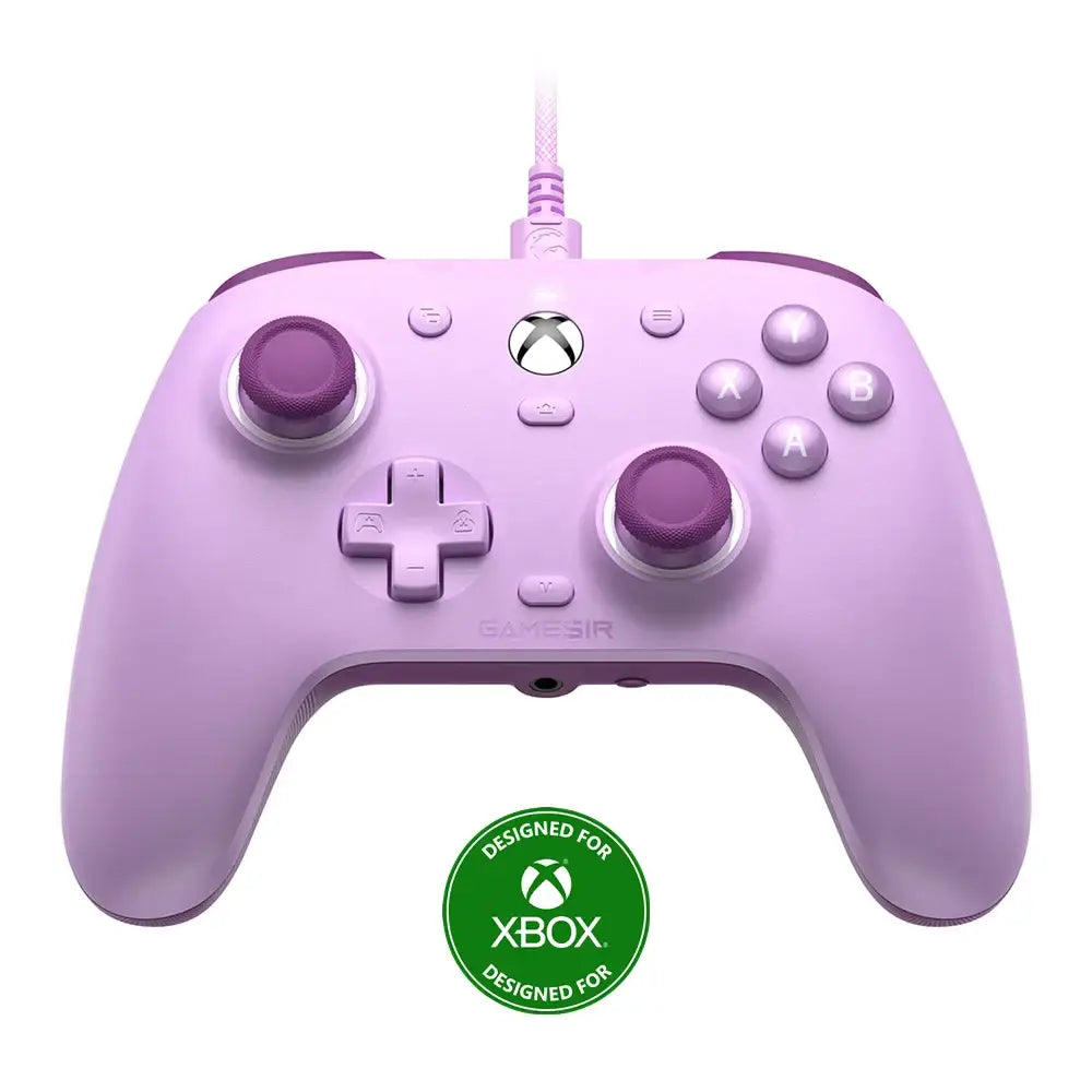 Manette xbox series x lilas avec joysticks et boutons violets assortis pour une manette xbox élégante et fonctionnelle