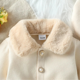Girls' Coat with Fur Collar