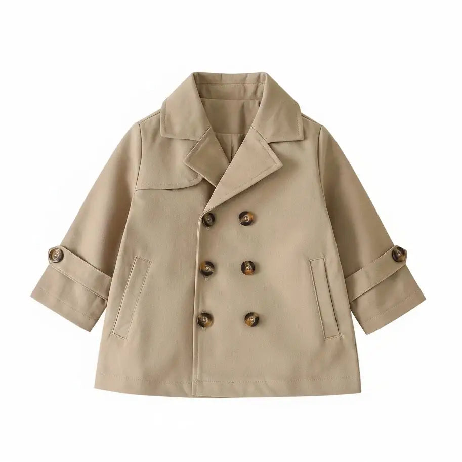 Baby double-breasted trench coat 1 to 3 years