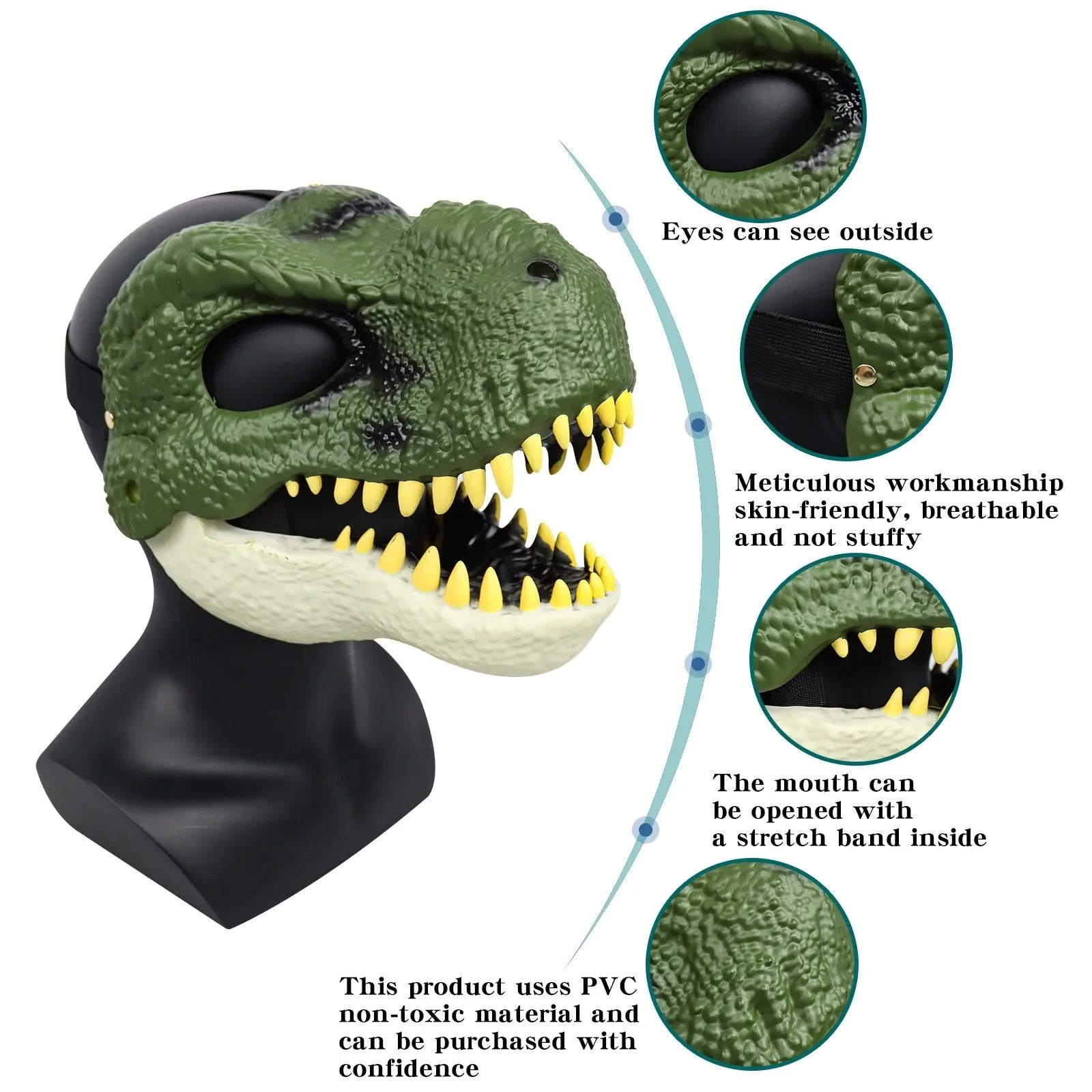 Moving Jaw Dinosaur Mask