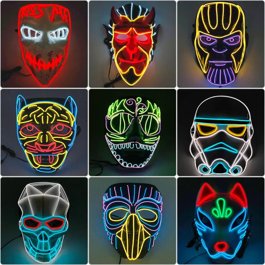 Halloween LED Neon Mask