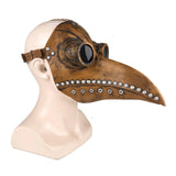 Masque latex halloween docteur steampunk halloween masque à bec steampunk en latex avec rivets argentés pour halloween vintage