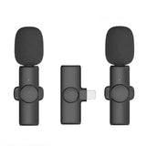 Microphone lavalier k11 noir avec finition mate et connecteur lightning pour kit multi-microphones smartphone