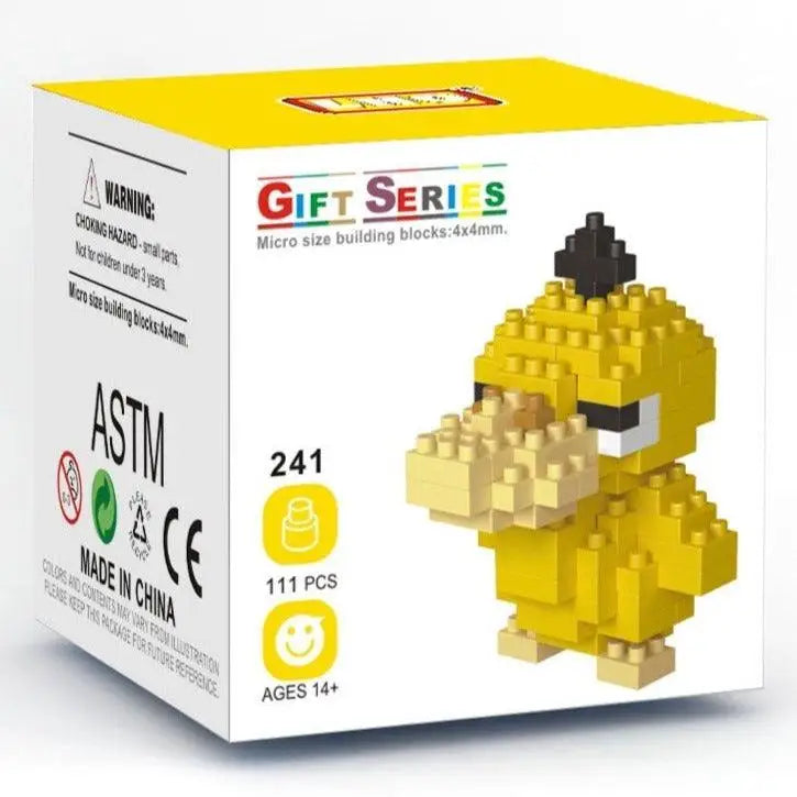 Figurine mini brique pokémon pikachu jaune composée de 111 nano bricks en plastique pour collection