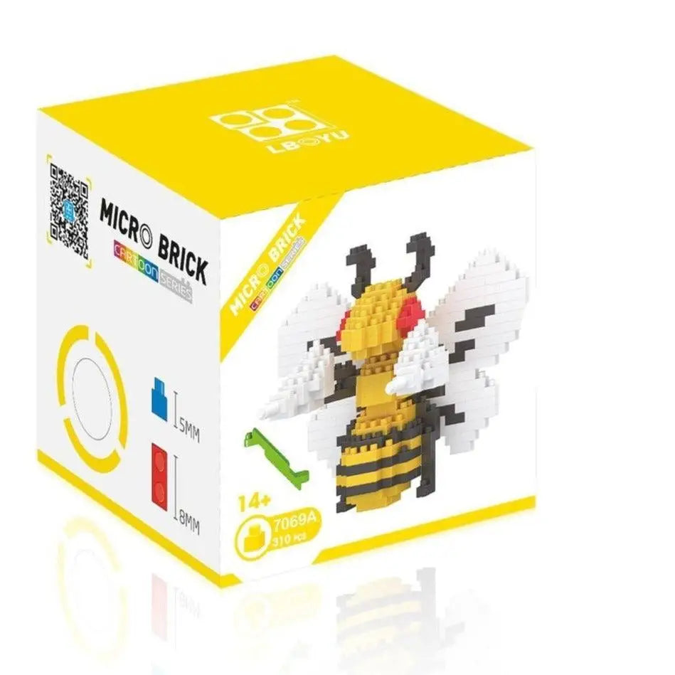 Modèle dabe pixelisé jaune et noir en micro briques mini brique figurines pokémon en nano bricks
