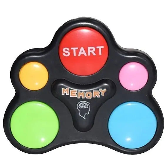 Mini jeu simon mémoire électronique noir avec cinq boutons colorés et bouton start pour mémoire électronique incontournable
