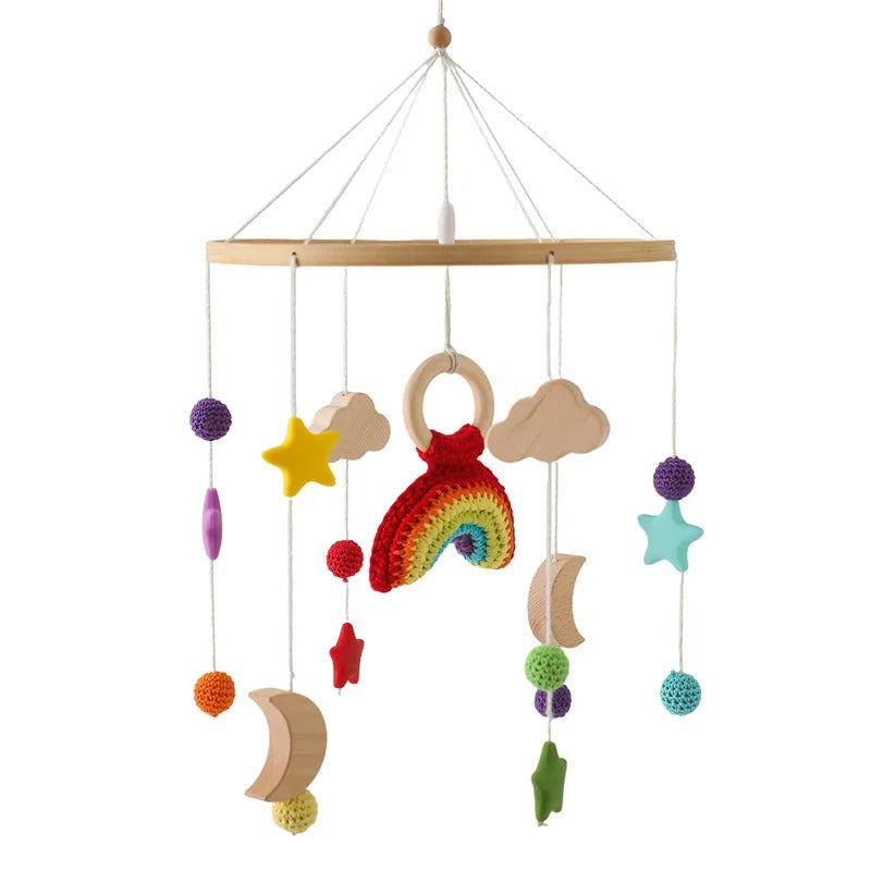 Mobile de lit *ARC-EN-CIEL ÉCLATANT* Décoration pour Égailler le Sommeil de Bébé