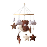 Mobile de lit *OURSON SUR LA LUNE* Décoration douce et étoilé pour la chambre de bébé