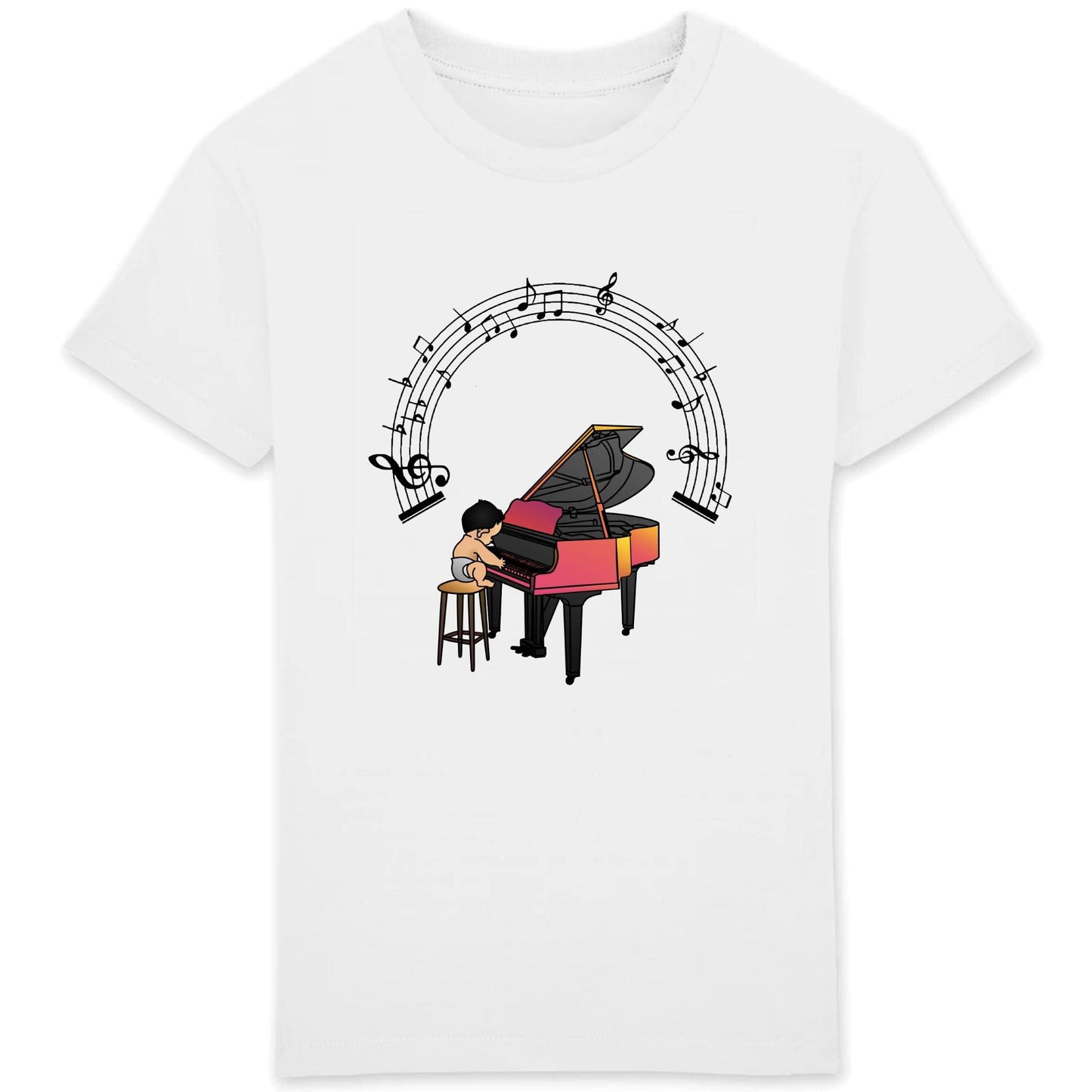 T-shirt neonato - pianista