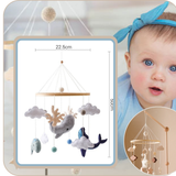 Giostrina per culla *MONDO DELLE BALENE* Decorazione per cameretta Neonato Natura Chic Boho Dolce
