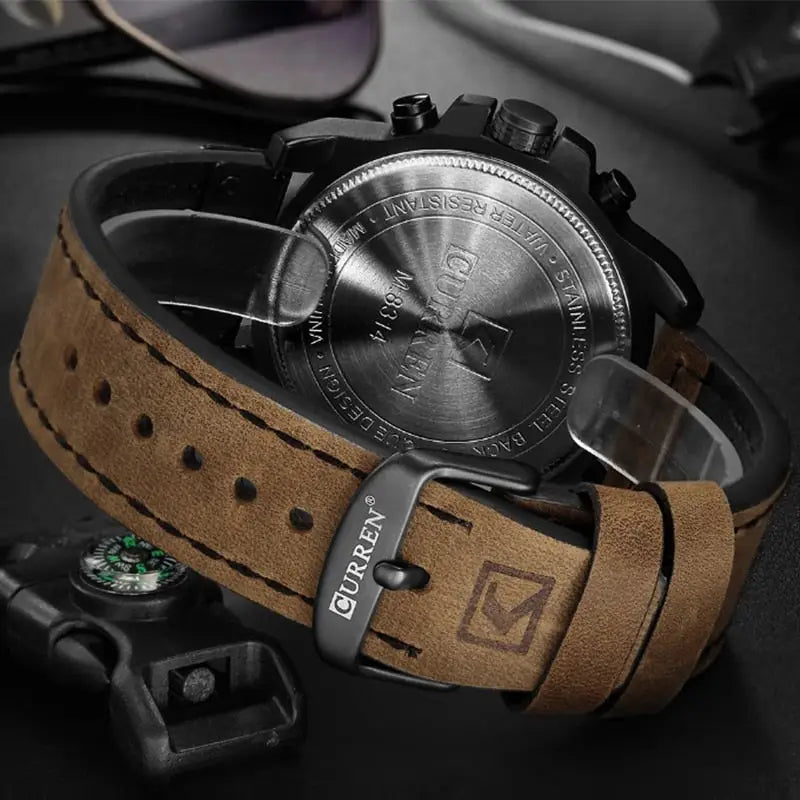 Men's Quartz Leather Watch