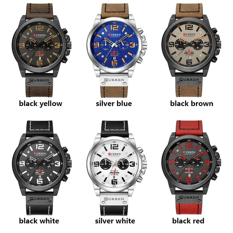 Men's Quartz Leather Watch