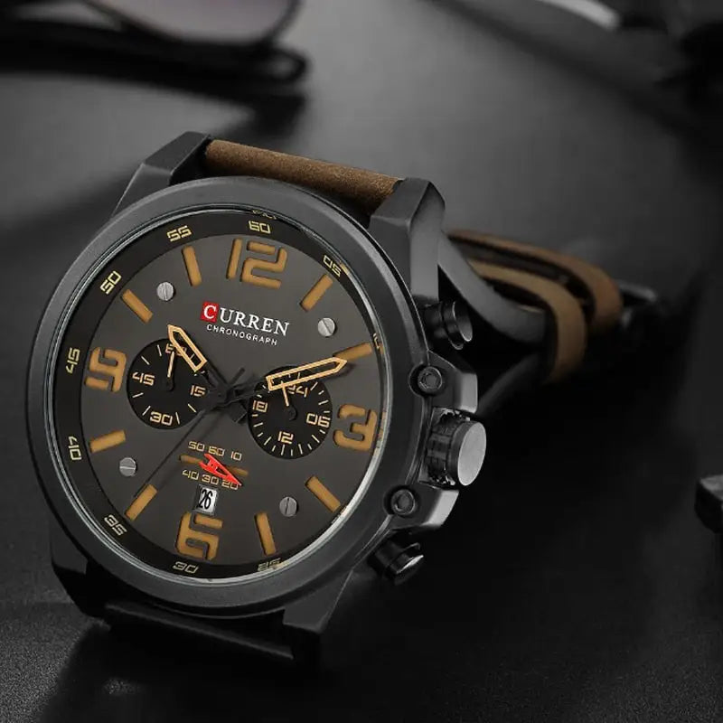 Men's Quartz Leather Watch