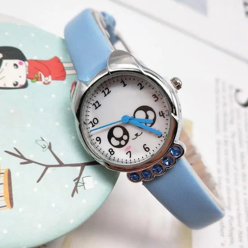 Kawaii Cat Quartz Wristwatch for Kids